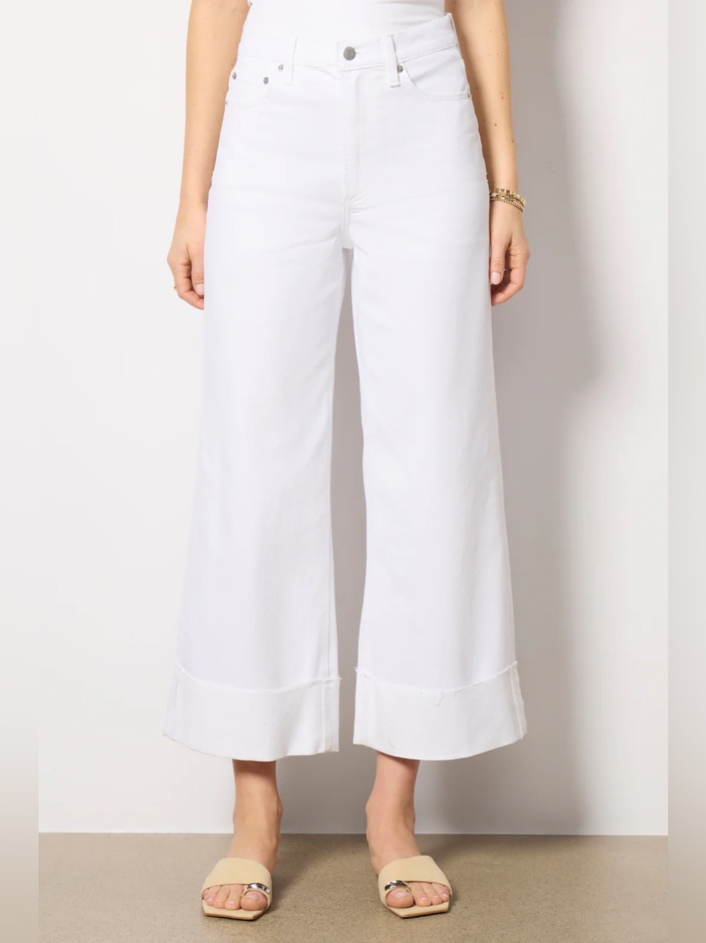 Anthropologie Pistola Lana Crop Wide Cuffed Jeans - Picture 2 of 7